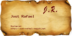 Jost Rafael névjegykártya
